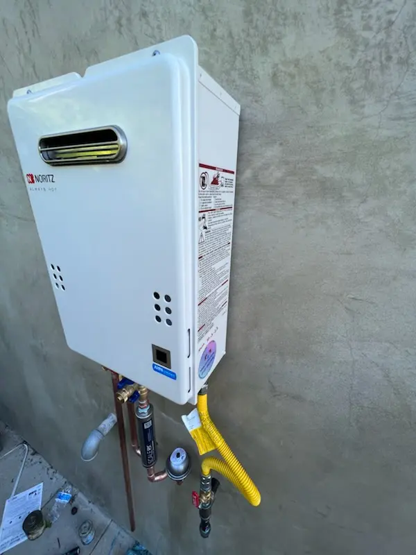 Tankless water heater installation for Meadowview homes